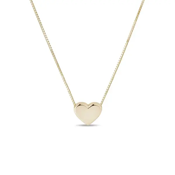 Náhrdelník ve tvaru srdce ze žlutého zlata KLENOTA