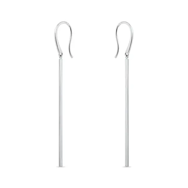 Visací náušnice tyčinky z bílého zlata KLENOTA