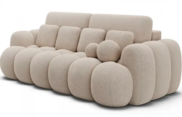 Trojmístná rozkládací pohovka s úložným prostorem camille - bílá -