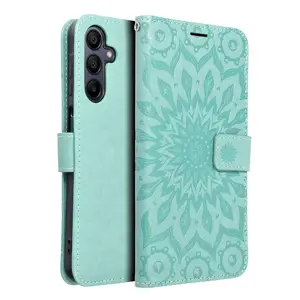 Flipové pouzdro MEZZO Book case pro Samsung Galaxy A15 4G/A15 5G, mandala green