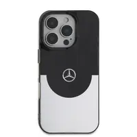Zadní kryt Mercedes PC/TPU Double Layer MagSafe pro Apple iPhone 16 Pro, black/silver