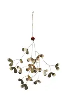 Závěsná dekorace Madam Stoltz 43 x 31 cm žlutá barva