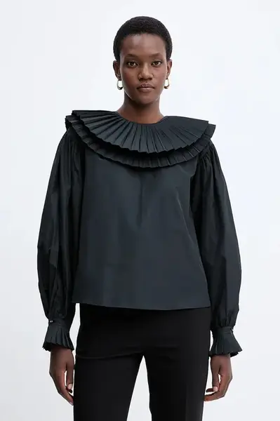 Halenka Twinset dámská, černá barva, hladká, 252TS2112