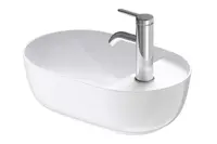 Duravit Luv - Umývátko na desku, 42x27 cm, bez přepadu, s otvorem pro baterii, bílá 0381420000