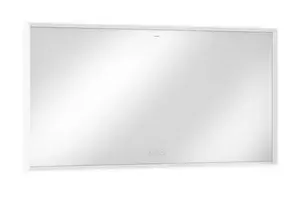 Hansgrohe Xarita E - Zrcadlo s LED osvětlením a vyhříváním, 140x70 cm, dotykový senzor, matná bílá 54984700