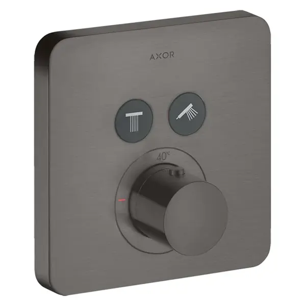 Axor ShowerSelect - Termostat pod omítku pro 2 spotřebiče, kartáčovaný černý chrom 36707340