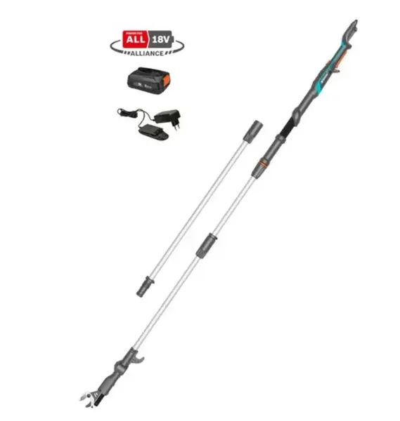 Gardena - 18V AKU teleskopické nůžky na větve HighCut 360/18V P4A, 1x aku 2,0 Ah, nabíječka 14776-20