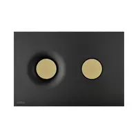 Alcadrain Dot.Dot. - Ovládání splachování, matná černá/zlatá M1978-7