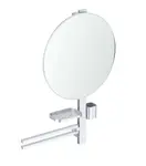 Ideal Standard ALU+ - Zrcadlo s držákem ručníků, poličkou a pohárkem na kartáčky a pastu, stříbrná BD587SI