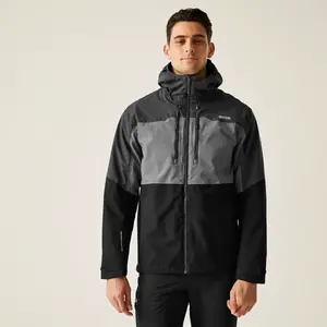 Pánská membránová bunda regatta maland ii černá/šedá s