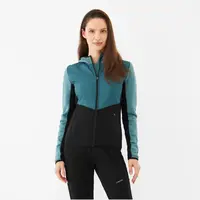 Dámská hybridní bambusová mikina viking creek tyrkysová/černá s