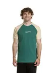 Pánské tričko meatfly ozzy raglan zelená/béžová l