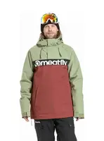 Meatfly pánská SNB & SKI bunda Slinger Oil Green / Merlot | Zelená | Velikost XL