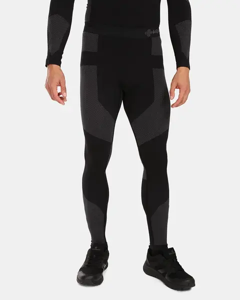Pánské bezešvé termo kalhoty kilpi niel-m černá xxl-3xl