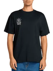 Volcom pánské tričko Tune In Sst Antique Black | Černá | Velikost M