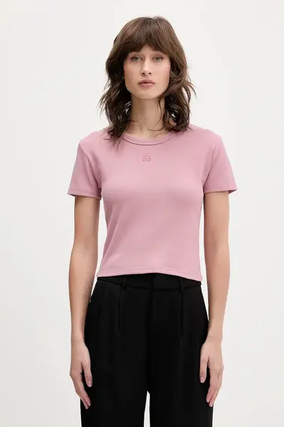 Tričko HUGO Delanor dámské, černá barva, 50512000