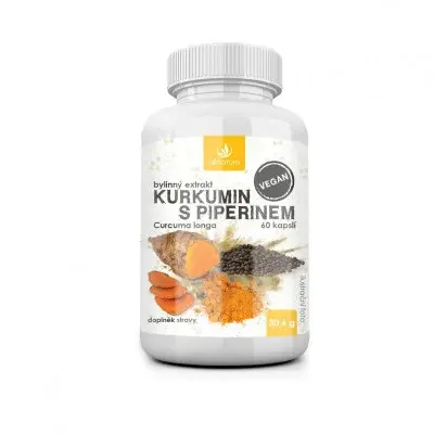 Allnature Kurkumin s piperin.bylin.extrakt cps.60
