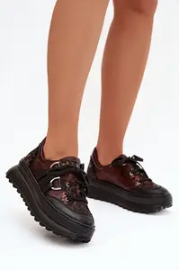 Kožené dámske tenisky na platforme Maciejka