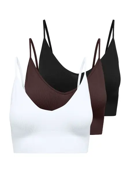 ONLY Podprsenka 'ONLVICKY'  tmavohnedá / čierna / biela