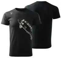 Giants fishing tričko pánske plávajúci kapor čierne - xxxl