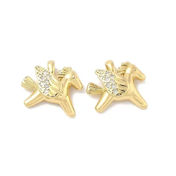 Brass Micro Pave Cubic Zirconia Charms