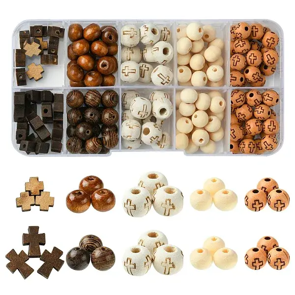 Natural Wenge Wood Beads