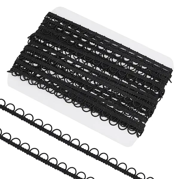 10 Yards Polyester Braided Trims with Elastic Button Loops