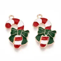 Christmas Theme Alloy Enamel Pendants