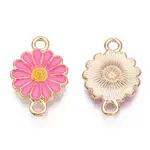 Zinc Alloy Enamel Sunflower Connector Charms
