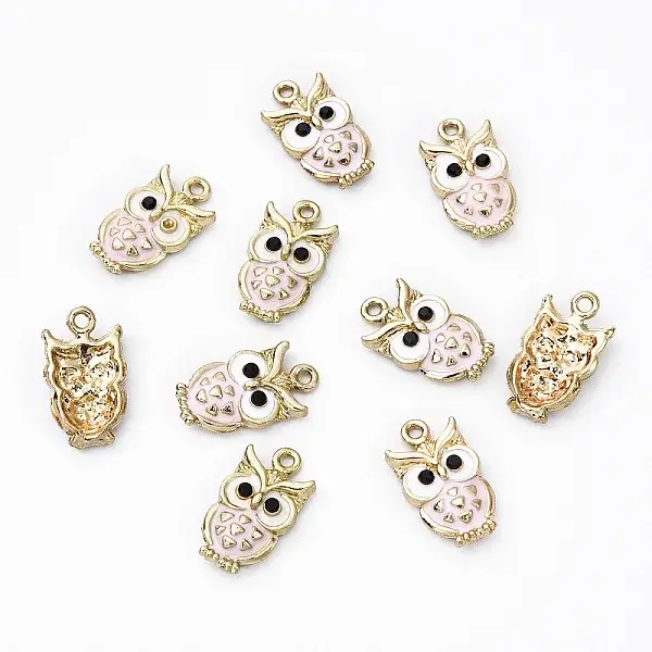 10Pcs Alloy Enamel Pendants