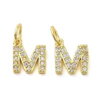 Brass Micro Pave Cubic Zirconia Pendants
