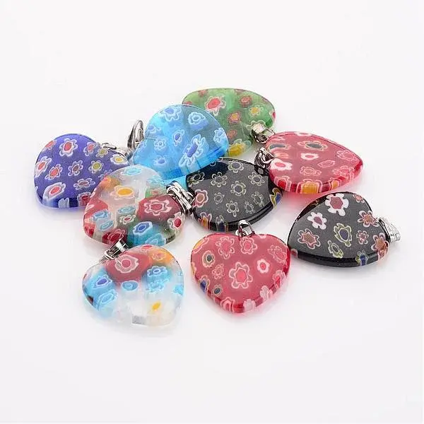 Handmade Millefiori Glass Pendants