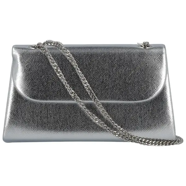 Dámska listová kabelka strieborná - Michelle Moon Leilani