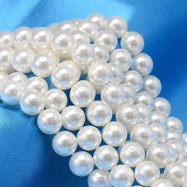 Round Shell Pearl Bead Strands