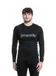 Meatfly pánské merino tričko Bernie Black | Černá | Velikost S