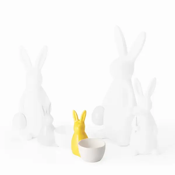 Velikonoční zajíček Milo, stojan na vajíčko, žlutý - Philippi