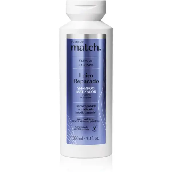 oBoticário Match. Blonde Repair regenerační šampon pro blond vlasy 300 ml