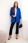 Elegant jacket with lapels purple blue