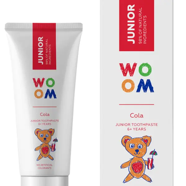 WOOM Junior Cola dětská zubní pasta od 6 let 50 ml