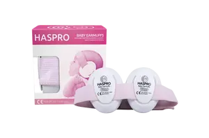 HASPRO BABY Sluchátka na uši růžová