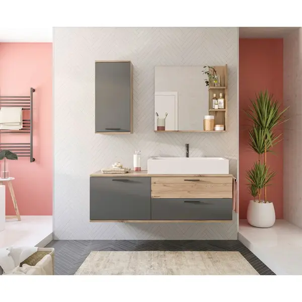 MID.YOU KOUPELNA šedá, barvy dubu