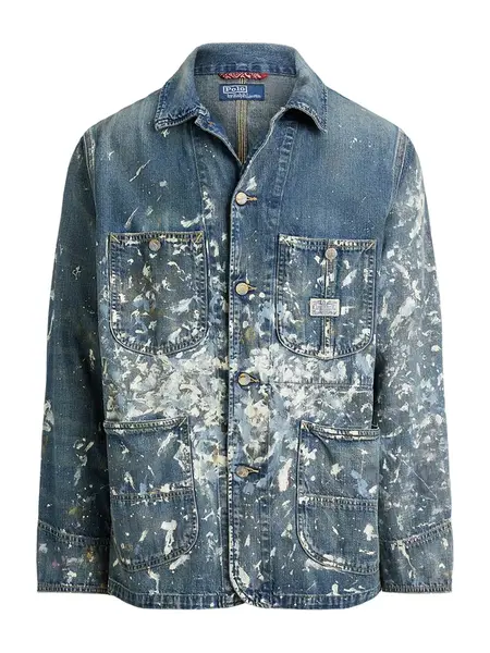 Polo Ralph Lauren Prechodná bunda  modrosivá / modrá denim / biela