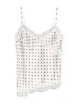 Bershka Top  čierna / biela