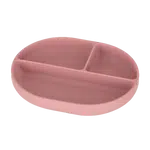 PETITE&MARS Talířek silikonový dělící oválný Take&Match Dusty Rose 6m+