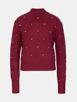 Bordový dámský svetr s aplikací ORSAY