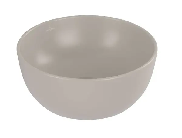 Villeroy & Boch Artis - Umývadielko na dosku, priemer 33 cm, bez prepadu, bez otvoru na batériu, CeramicPlus, Almond 438932AM
