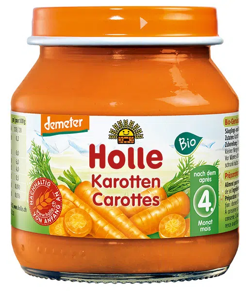 HOLLE Bio dětská přesnídávka Mrkev 125 g