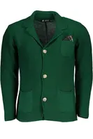 Zelený pánský svetr na zapínání