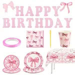 Bowknot Theme Birthday Party Decoration Sets