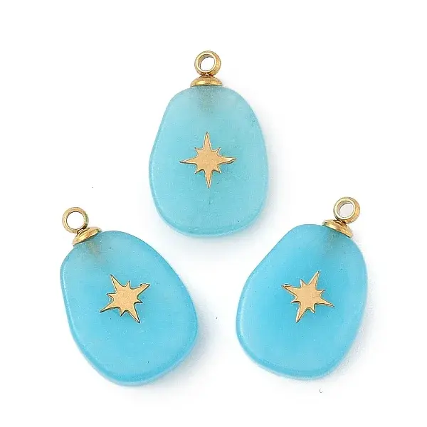 Natural Dyed White Jade Pendants